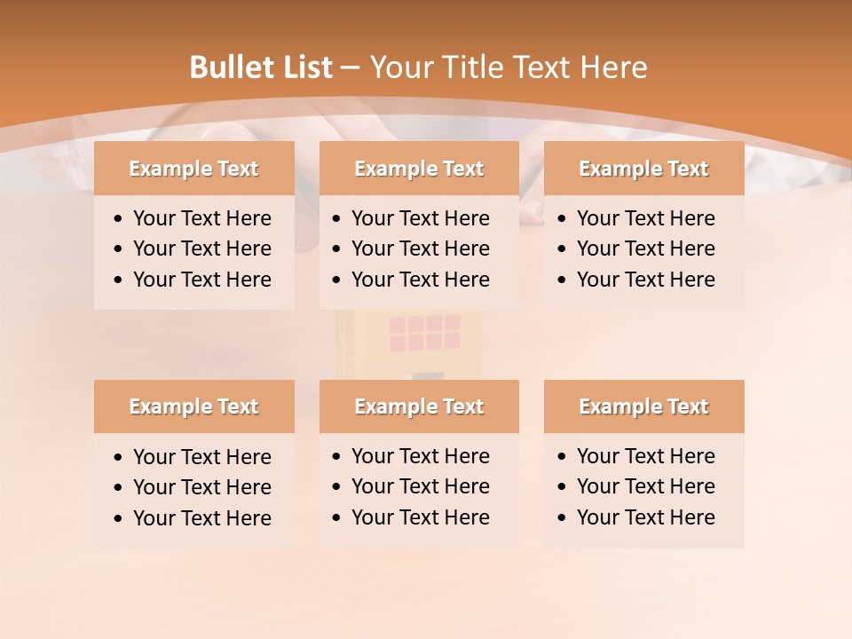 Businessman Selling A New House At His Office (Selective Focus) PowerPoint Template