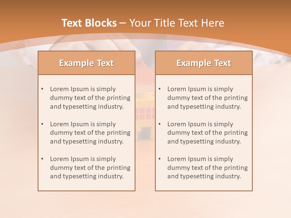 Businessman Selling A New House At His Office (Selective Focus) PowerPoint Template