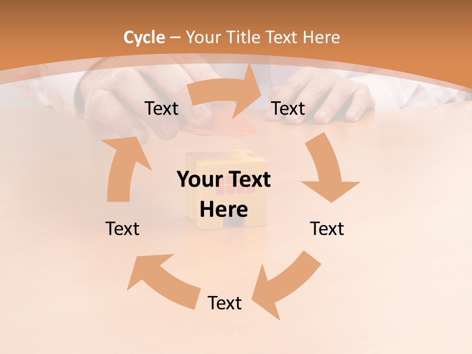 Businessman Selling A New House At His Office (Selective Focus) PowerPoint Template