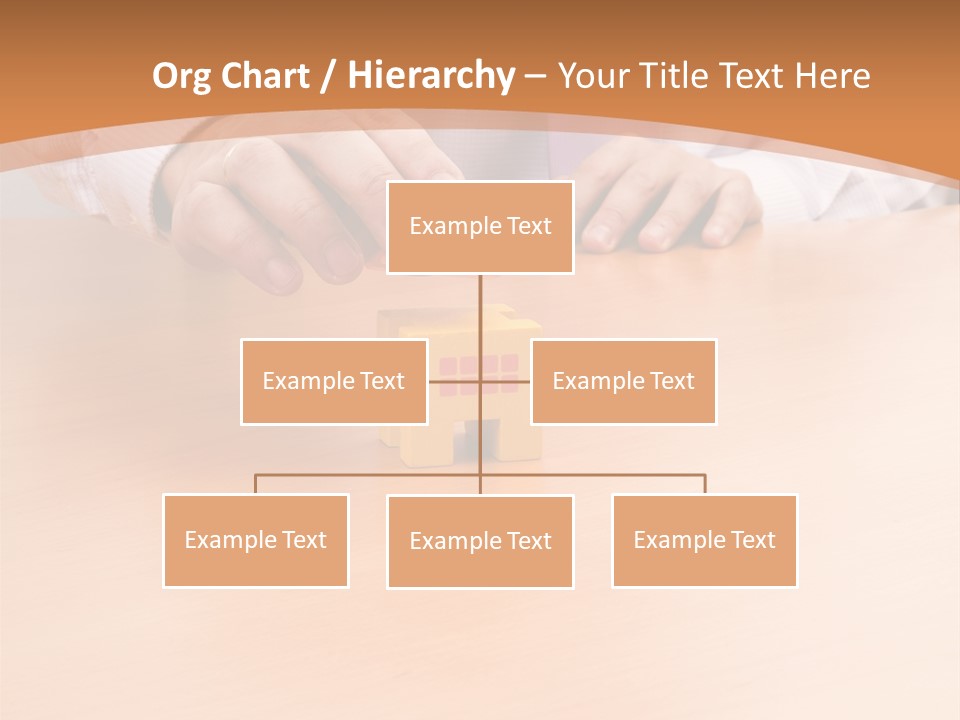 Businessman Selling A New House At His Office (Selective Focus) PowerPoint Template