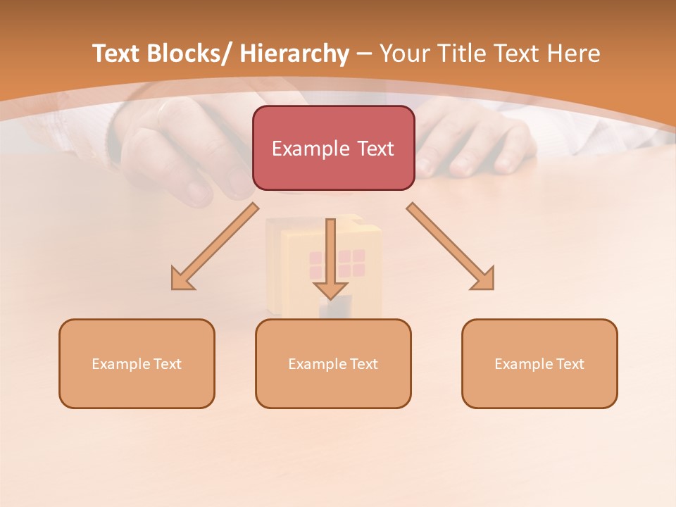 Businessman Selling A New House At His Office (Selective Focus) PowerPoint Template