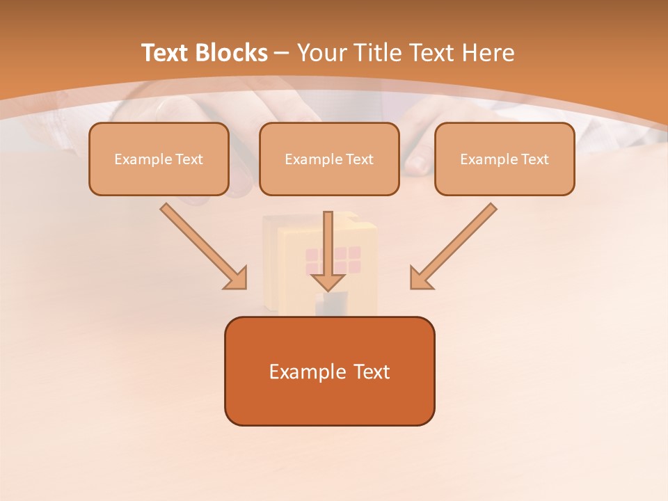 Businessman Selling A New House At His Office (Selective Focus) PowerPoint Template