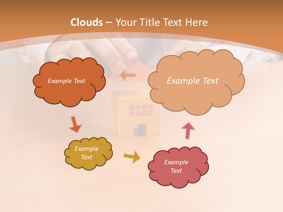 Businessman Selling A New House At His Office (Selective Focus) PowerPoint Template