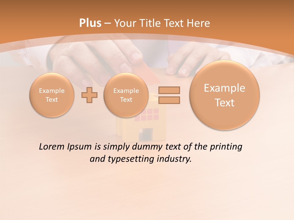 Businessman Selling A New House At His Office (Selective Focus) PowerPoint Template