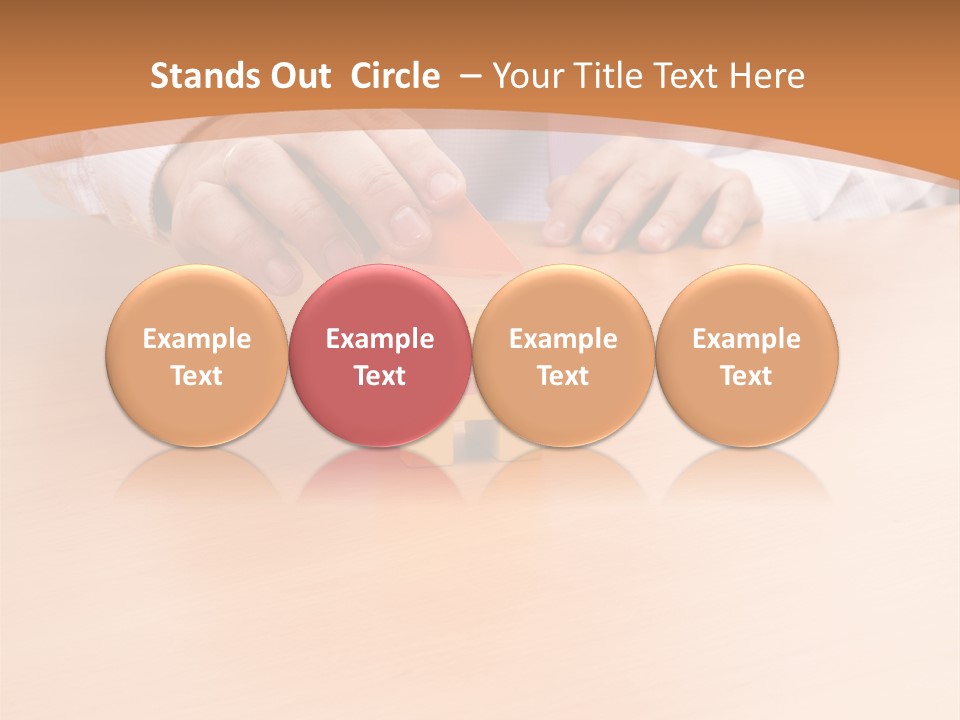 Businessman Selling A New House At His Office (Selective Focus) PowerPoint Template