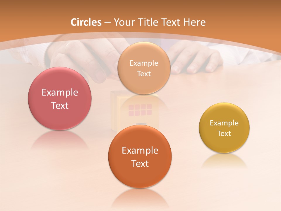 Businessman Selling A New House At His Office (Selective Focus) PowerPoint Template