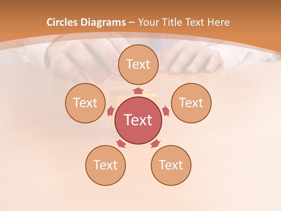 Businessman Selling A New House At His Office (Selective Focus) PowerPoint Template