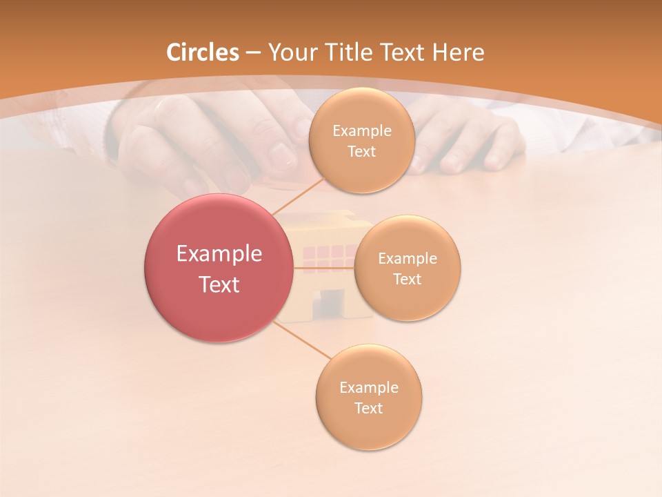 Businessman Selling A New House At His Office (Selective Focus) PowerPoint Template