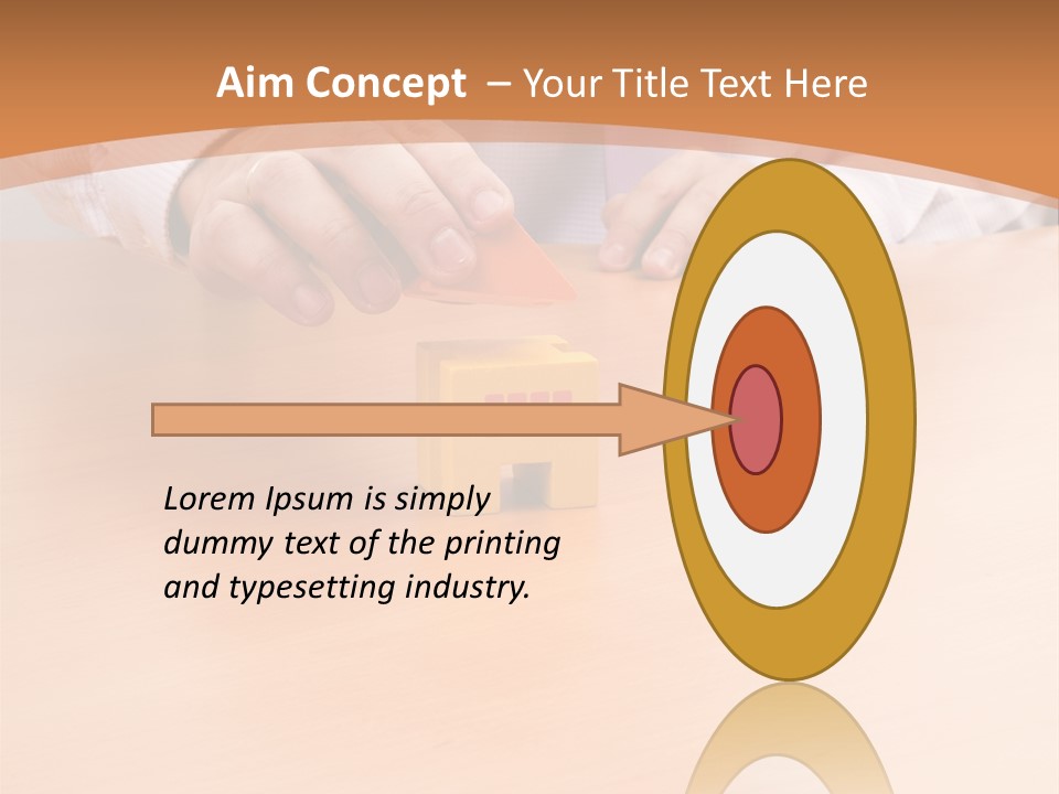 Businessman Selling A New House At His Office (Selective Focus) PowerPoint Template