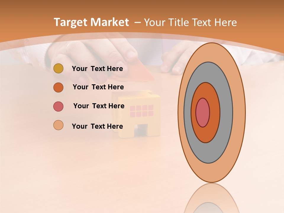 Businessman Selling A New House At His Office (Selective Focus) PowerPoint Template