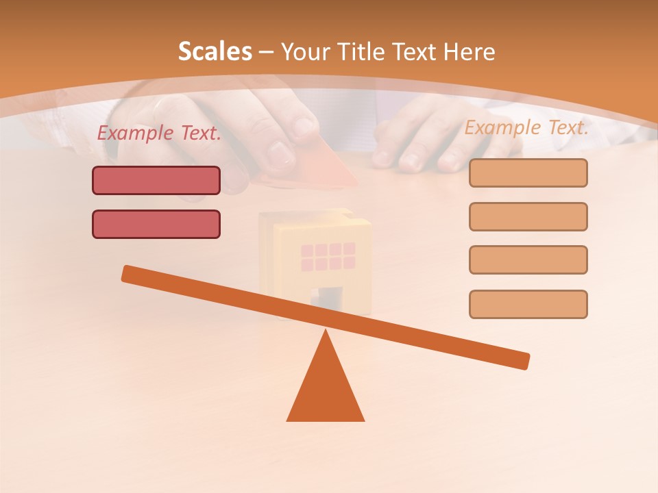 Businessman Selling A New House At His Office (Selective Focus) PowerPoint Template