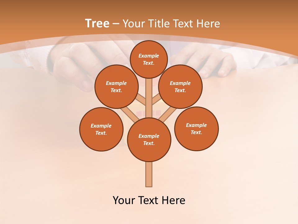 Businessman Selling A New House At His Office (Selective Focus) PowerPoint Template