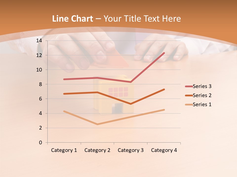 Businessman Selling A New House At His Office (Selective Focus) PowerPoint Template