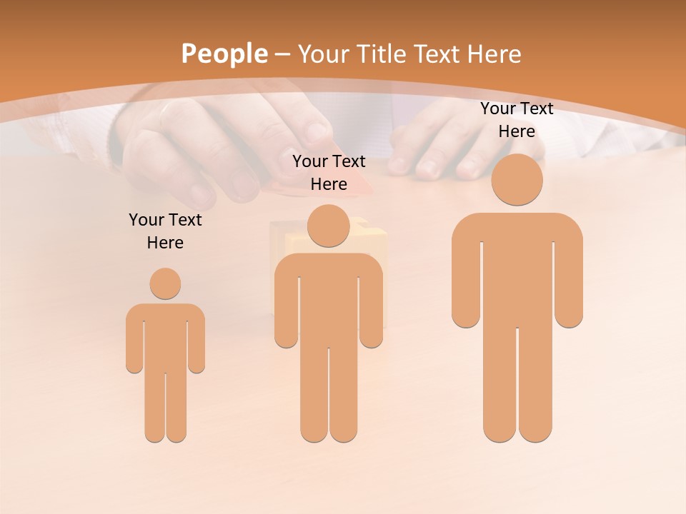 Businessman Selling A New House At His Office (Selective Focus) PowerPoint Template