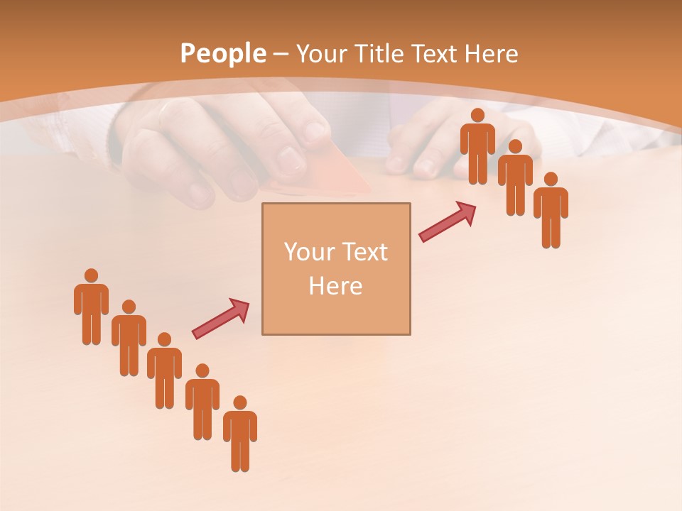 Businessman Selling A New House At His Office (Selective Focus) PowerPoint Template