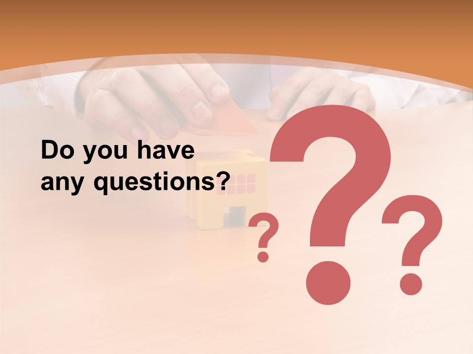 Businessman Selling A New House At His Office (Selective Focus) PowerPoint Template