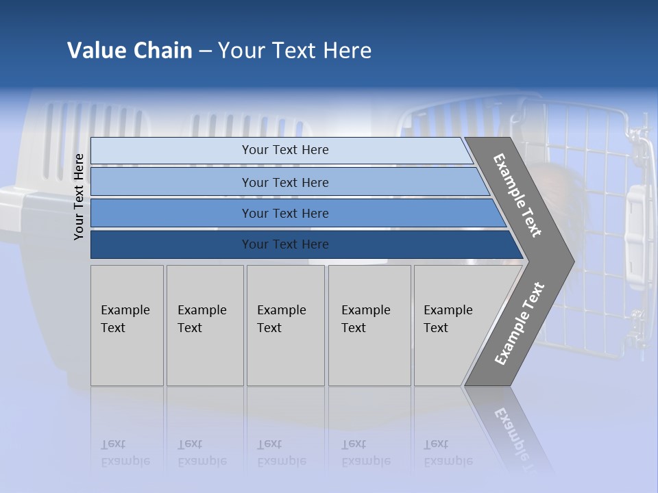 Young Dog Papillon And A Plastic Carrier PowerPoint Template