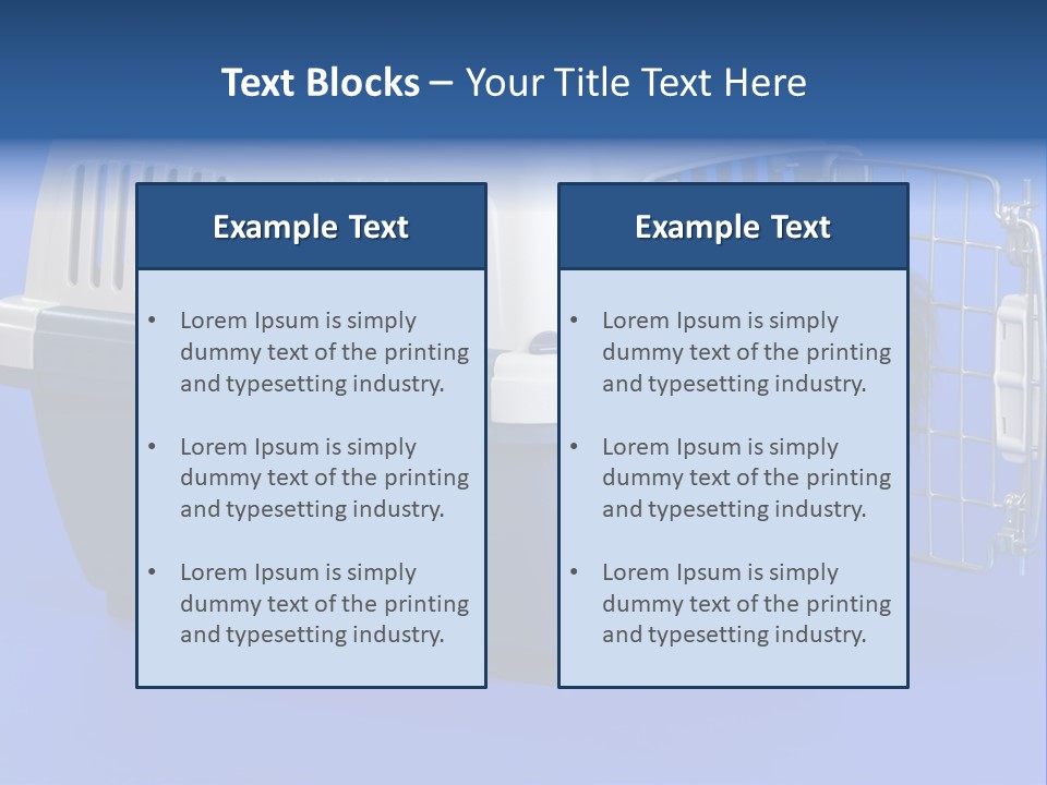 Young Dog Papillon And A Plastic Carrier PowerPoint Template