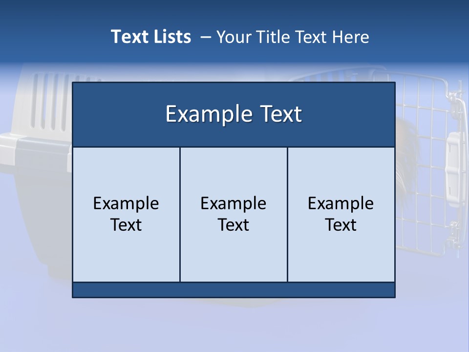Young Dog Papillon And A Plastic Carrier PowerPoint Template