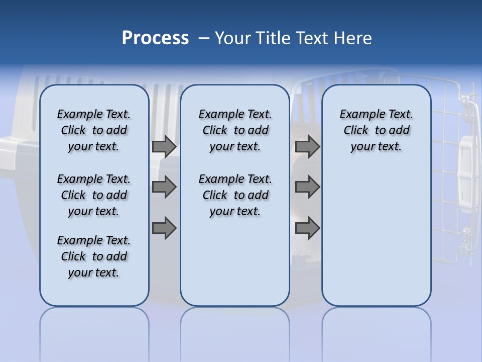 Young Dog Papillon And A Plastic Carrier PowerPoint Template