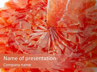 Slices Of Spanish Ham PowerPoint Template