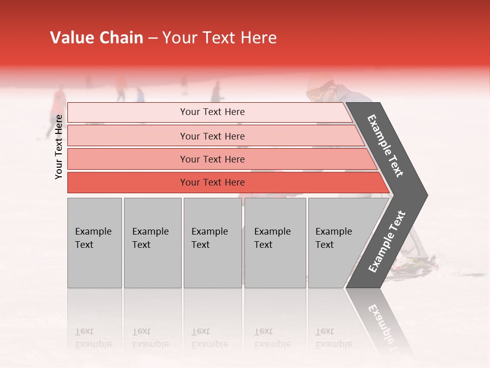A Man Helping A Child On Skis In The Snow PowerPoint Template
