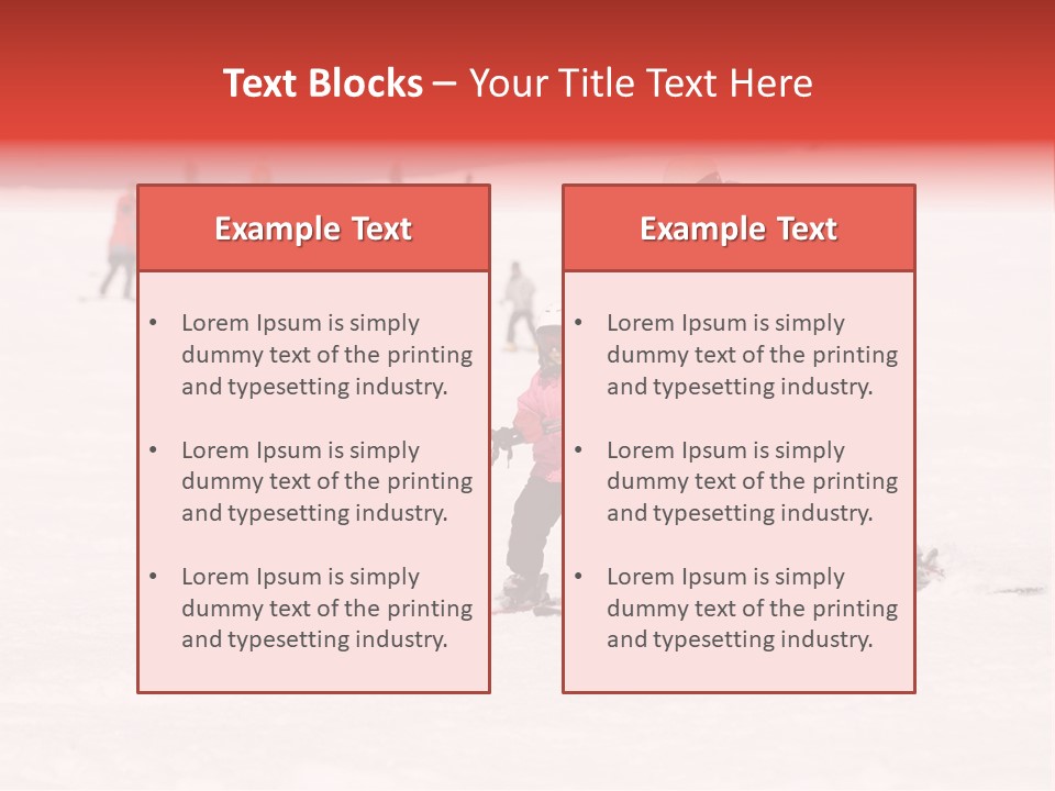 A Man Helping A Child On Skis In The Snow PowerPoint Template