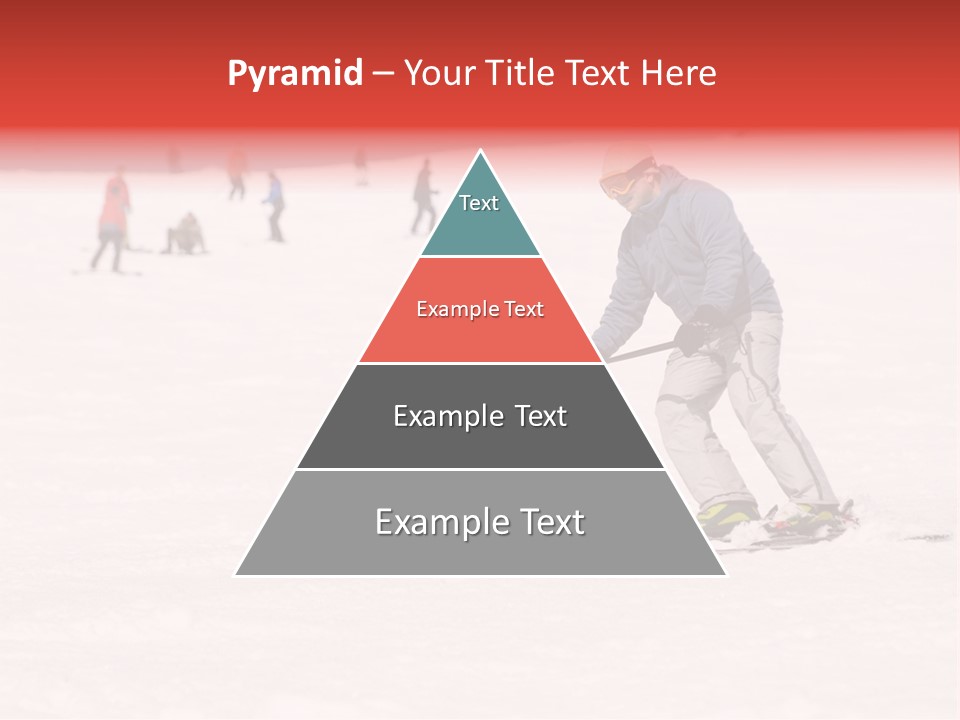 A Man Helping A Child On Skis In The Snow PowerPoint Template