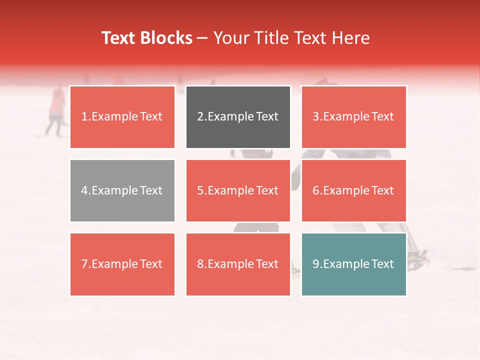 A Man Helping A Child On Skis In The Snow PowerPoint Template