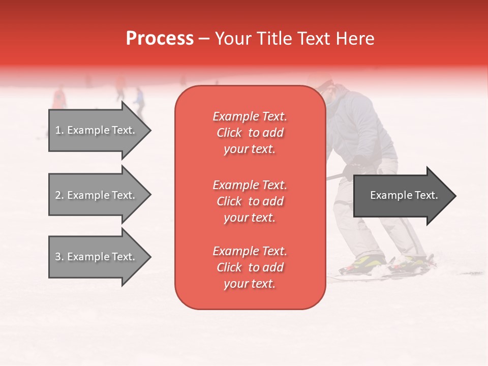 A Man Helping A Child On Skis In The Snow PowerPoint Template