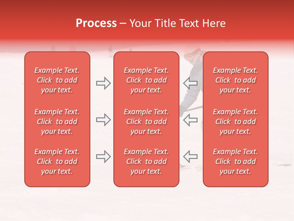 A Man Helping A Child On Skis In The Snow PowerPoint Template