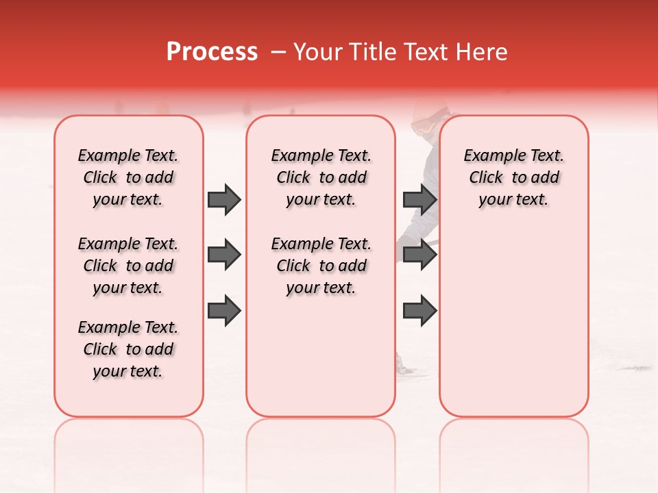 A Man Helping A Child On Skis In The Snow PowerPoint Template