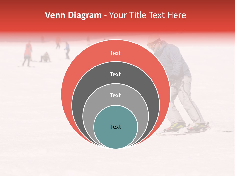 A Man Helping A Child On Skis In The Snow PowerPoint Template