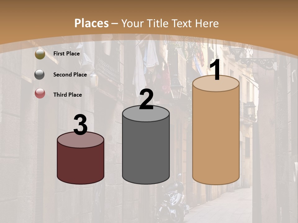Tenement House In Barcelona. PowerPoint Template