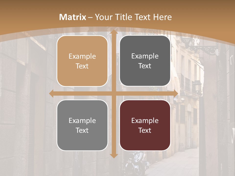 Tenement House In Barcelona. PowerPoint Template