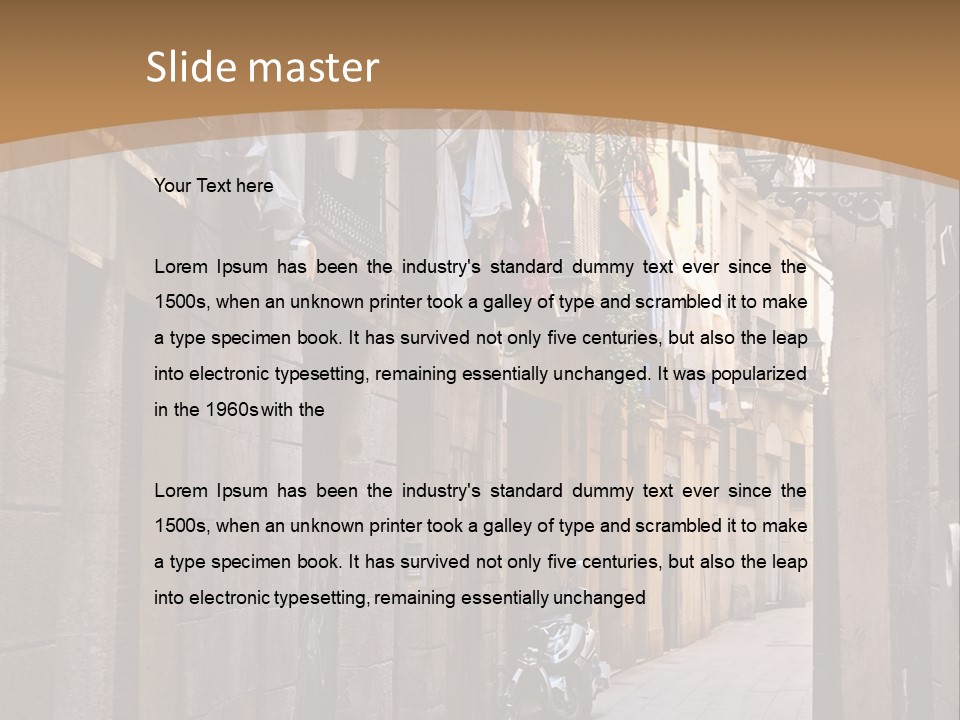 Tenement House In Barcelona. PowerPoint Template