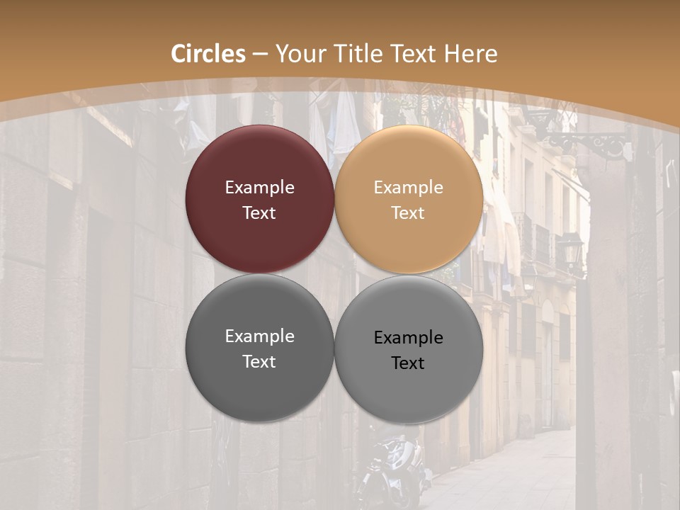 Tenement House In Barcelona. PowerPoint Template