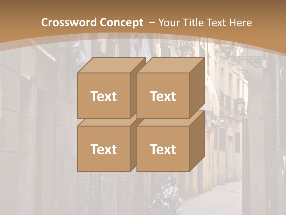 Tenement House In Barcelona. PowerPoint Template