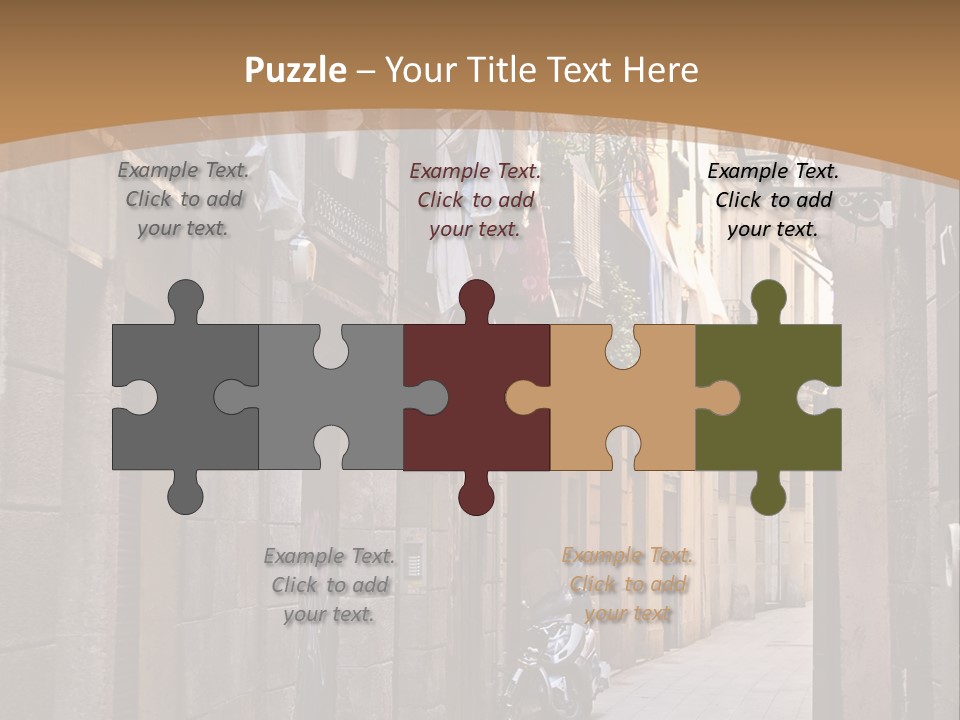 Tenement House In Barcelona. PowerPoint Template