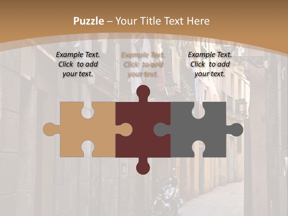 Tenement House In Barcelona. PowerPoint Template