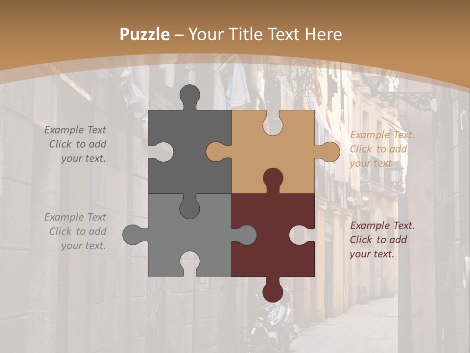 Tenement House In Barcelona. PowerPoint Template