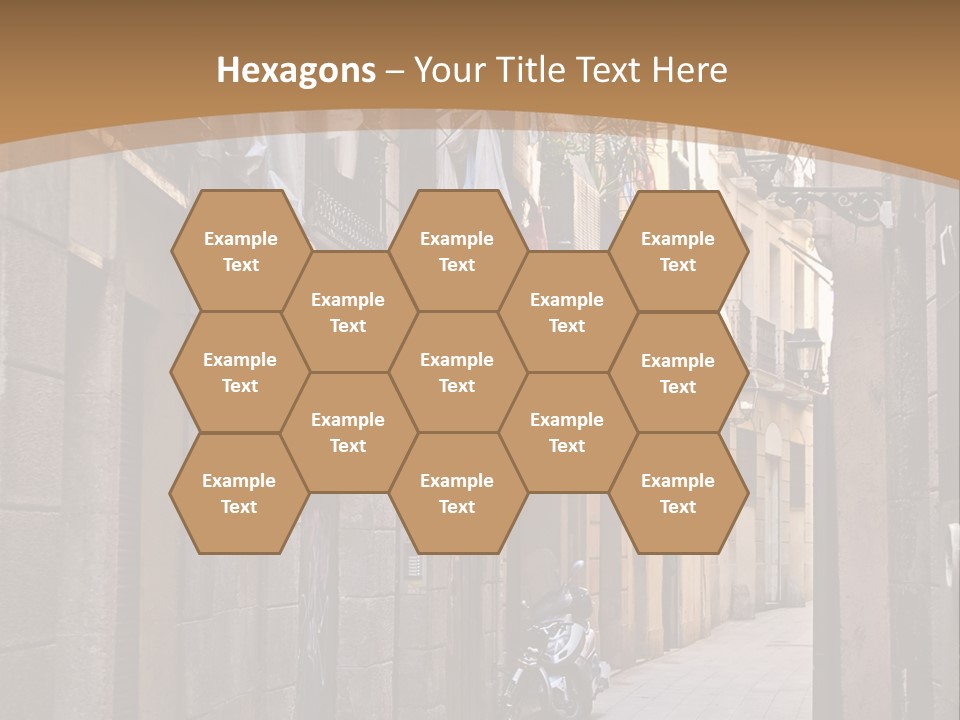 Tenement House In Barcelona. PowerPoint Template