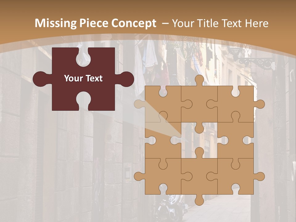 Tenement House In Barcelona. PowerPoint Template