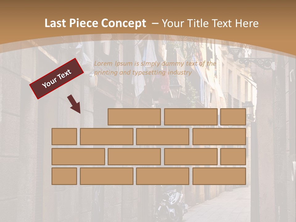 Tenement House In Barcelona. PowerPoint Template