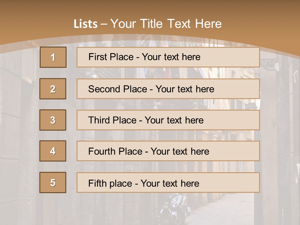 Tenement House In Barcelona. PowerPoint Template