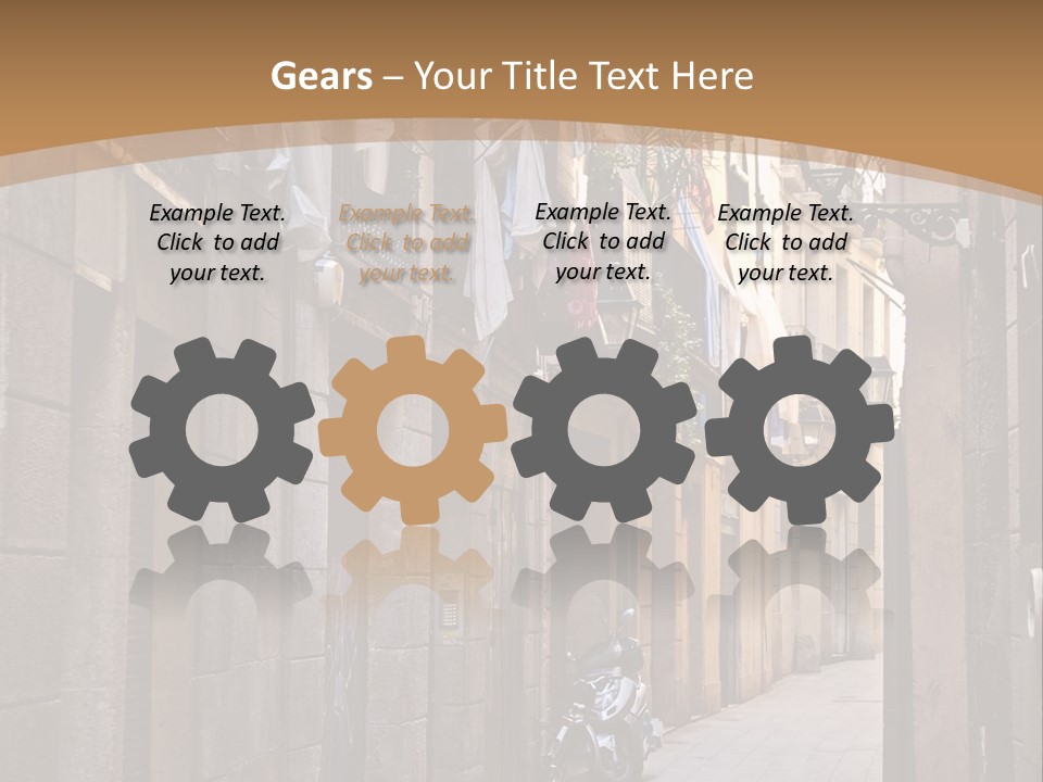 Tenement House In Barcelona. PowerPoint Template