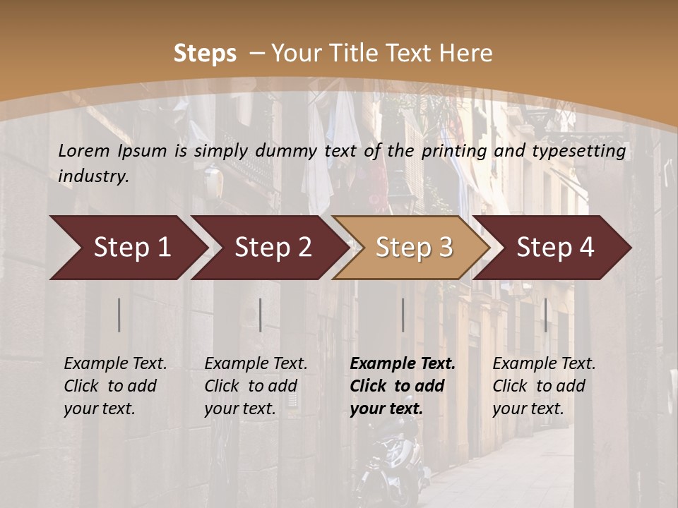 Tenement House In Barcelona. PowerPoint Template