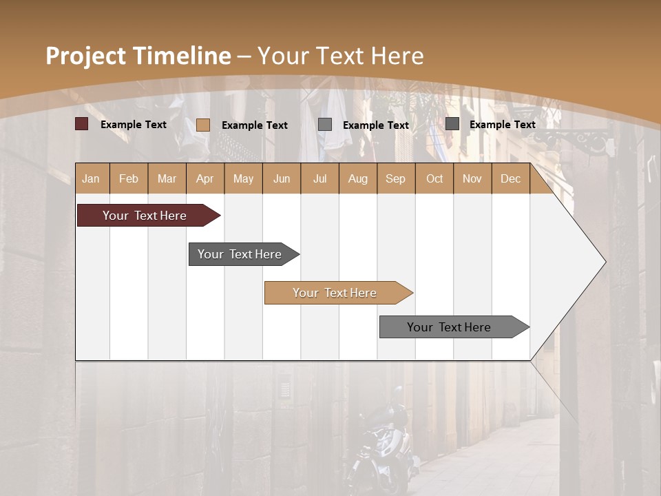 Tenement House In Barcelona. PowerPoint Template