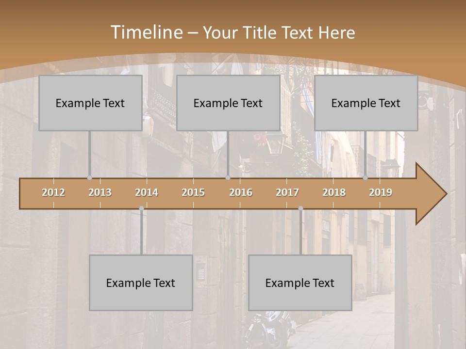 Tenement House In Barcelona. PowerPoint Template