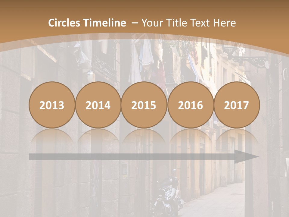 Tenement House In Barcelona. PowerPoint Template